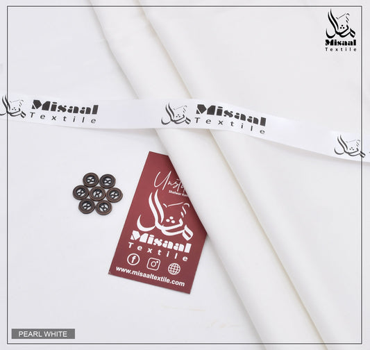 Misaal Textile branding on fabric swatches and a tag.